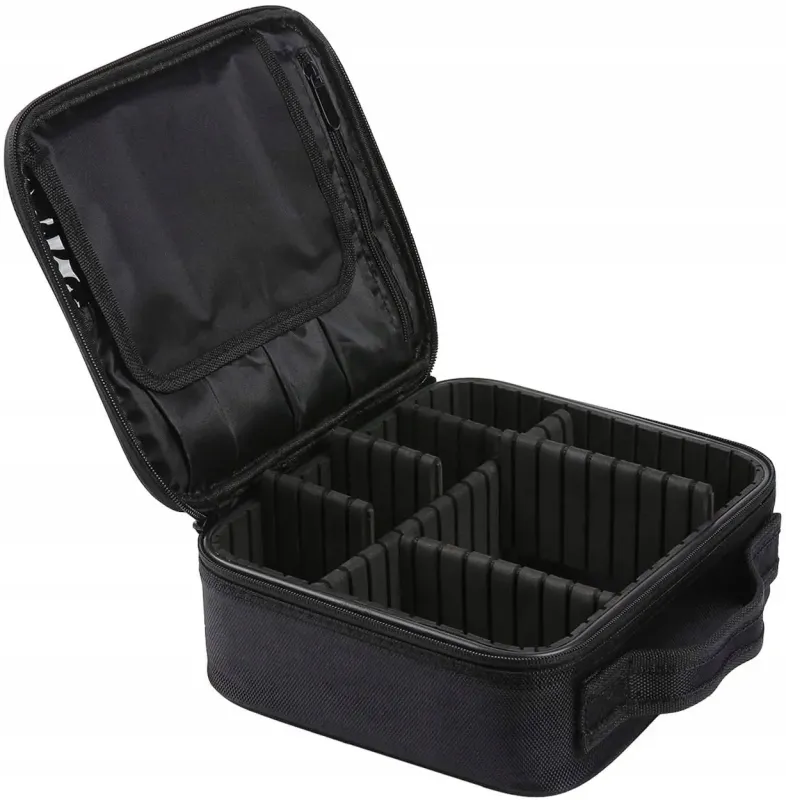 Чорна Органайзер бокс бьюті кейс косметичка валіза сумка для зберігання косметики та приладдя 26х23х10 см