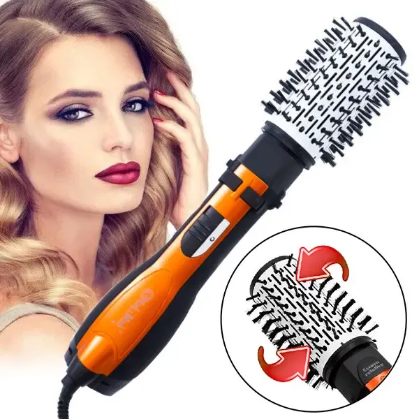 Фен гребінець, що обертається, з насадками Gemei GM-4828 повітряний стайлер для укладання волосся