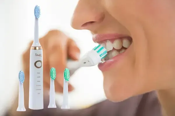 Електрична зубна щітка Shuke SK-601 акумуляторна ультразвукова щітка для зубів 3 насадки