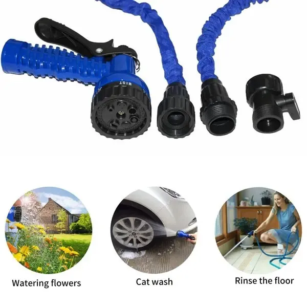 Шланг для поливу X HOSE 120 метрів поливальний розтягується з розпилювачем