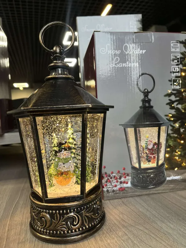 Сніговик Музичний новорічний ліхтар XMAS WDL 24077A