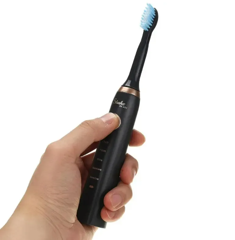 Електрична зубна щітка Shuke SK-601 акумуляторна ультразвукова щітка для зубів 3 насадки