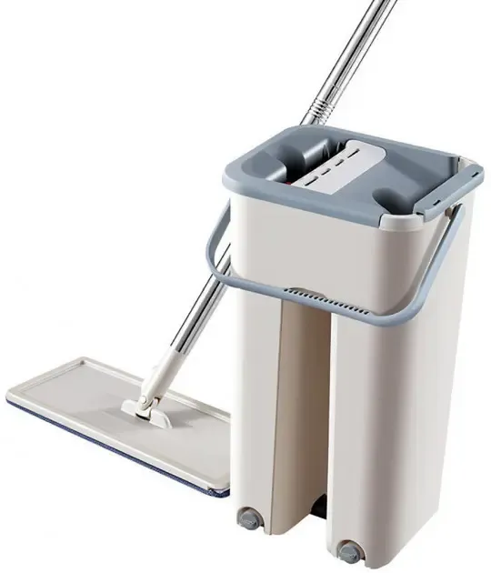 Швабра з відром і самовіджимом , Spin Mop Scratch Cleaning 360, швабра ледарка