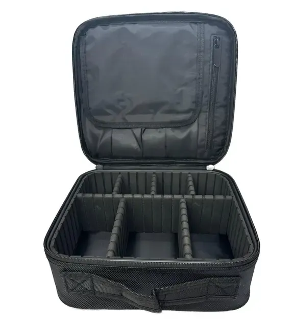 Чорна Органайзер бокс бьюті кейс косметичка валіза сумка для зберігання косметики та приладдя 26х23х10 см