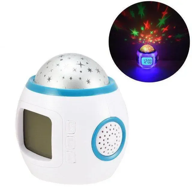 Нічник-проектор зоряного неба з годинником 1038