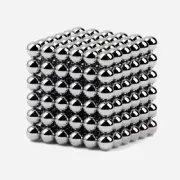 Іграшка Неокуб 218 кульок Neo Cub, магнітний конструктор, срібло