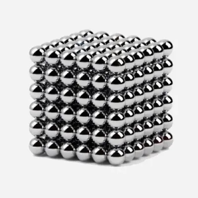 Іграшка Неокуб 218 кульок Neo Cub, магнітний конструктор, срібло