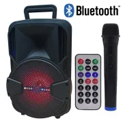 Портативна бездротова колонка ALP-801 Bluetooth колонка-валіза з мікрофоном та світломузикою