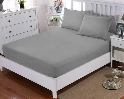 салатове Простирадло махрове на резинці з наволочками Anisa (160х200+30 см)