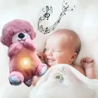 бежевий Дихаюча плюшева іграшка видра зі світлом та звуком