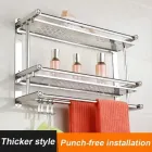 Полиця для ванної кімнати SKLM-6, нержавіюча 2 яруси