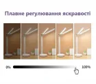 Светодиодная LED настольная лампа с двумя плафонами с термометром, временами, календарем, подставка для ручек на аккумуляторе