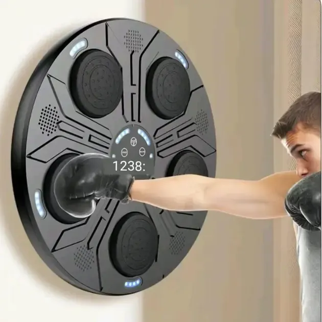 Настінний тренажер електронна мішень музична для боксу з рукавичками New