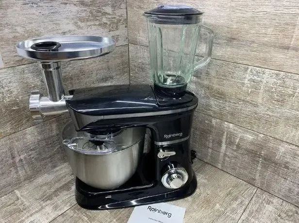 Кухонний комбайн 3 в 1 Rainberg RB-8080 Тістоміс / М'ясорубка / Блендер / Планетарний міксер 4200В