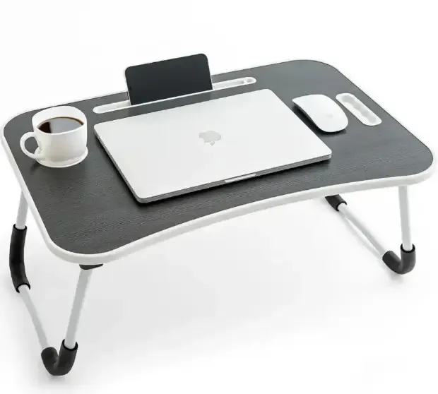 Стіл для ноутбука та планшета M&T Displays складний 60х40х28 матовий під дерево Темне дерево