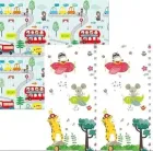 Зірки/Звірята Дитячий двосторонній термо килимок 180*200 в сумці