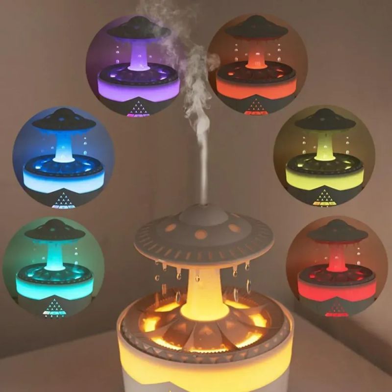 Зволожувач повітря аромадифузор з підсвічуванням зволожувач краплі дощу, дифузор нічник НЛО; V56 UFO Raindrop Aroma Diffuser