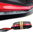 Універсальна гумова губа на бампер Samurai (молдинг на передній бампер на його нижню частину) Карбон