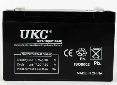 Акумуляторна батарея agm UKC WST-10 6V 10Ah акумулятор для УПСа, акумулятор до дитячого електромобіля