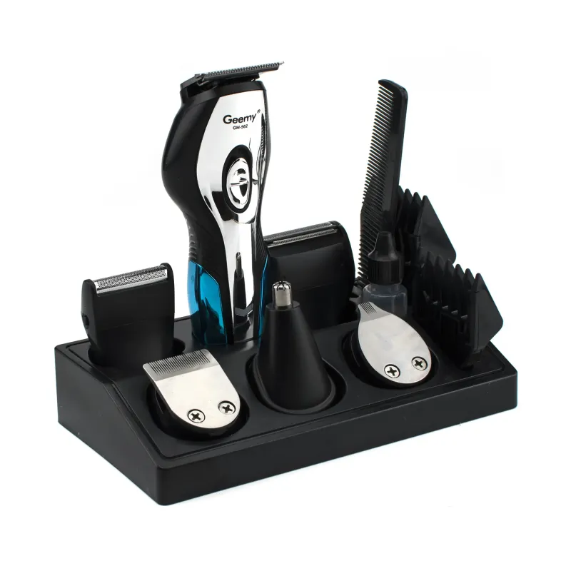 Акумуляторна машинка бритва та триммер в одному USB зарядку з індикатором + підставка