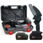 Акумуляторна міні-пила ланцюгова 6 дюймів з двома акумуляторами в кейсі 48 V 5000 mAh 550 Вт