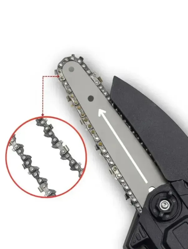 Акумуляторна міні-пила ланцюгова 6 дюймів з двома акумуляторами в кейсі 48 V 5000 mAh 550 Вт