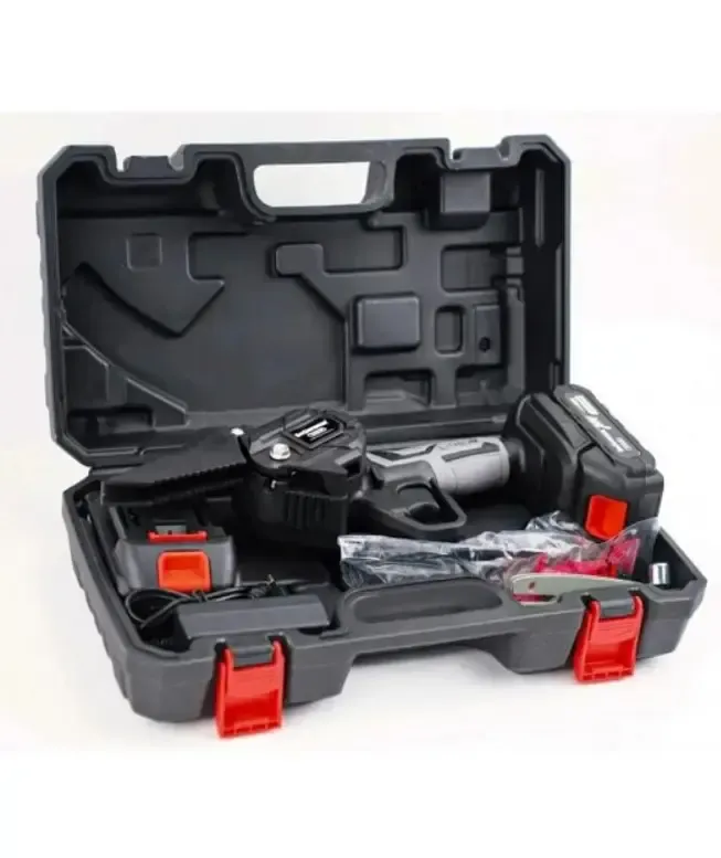 Акумуляторна міні-пила ланцюгова 6 дюймів з двома акумуляторами в кейсі 48 V 5000 mAh 550 Вт