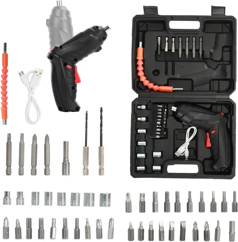 Акумуляторна викрутка трансформер, 48 елементів, міні-шуруповерт