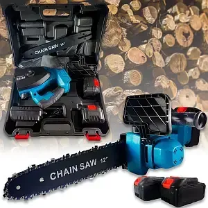 Акумуляторна пилка 12 дюймів 48V 6Ah/2500 Вт/2 акумулятори з автоматичним мастилом