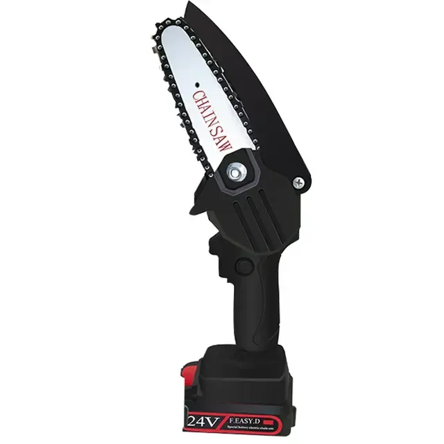 Акумуляторна ланцюгова міні пила 4дюйма 24Vf для обрізання дерев та розпилу дров