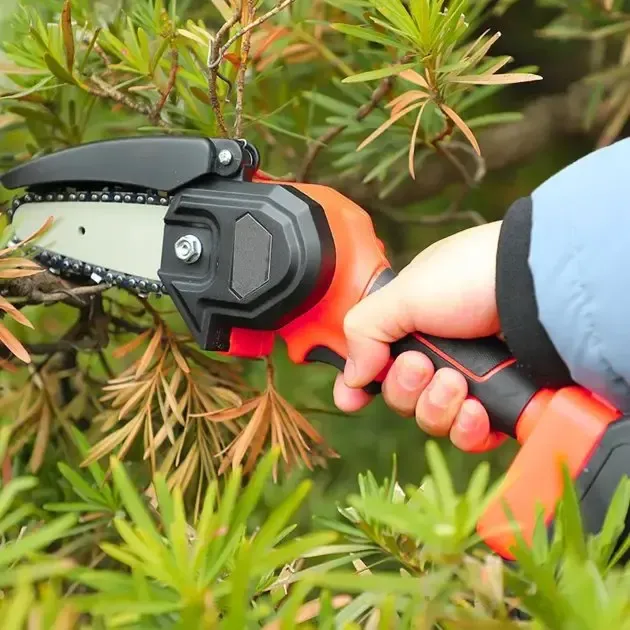 Акумуляторна ланцюгова міні пила 4дюйма 24Vf для обрізання дерев та розпилу дров