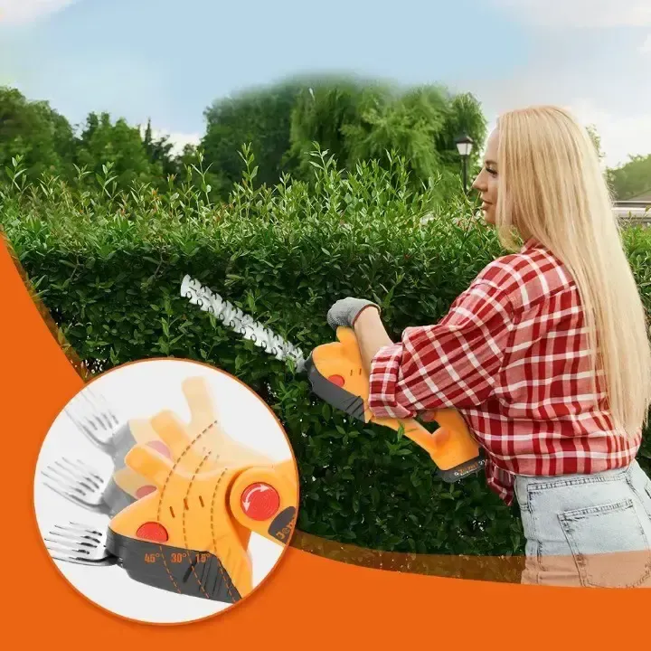 Акумуляторні ножиці-кущорізи на 24Вт з 2 насадками для догляду за садом в кейсі