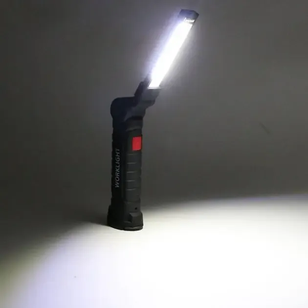 Акумуляторний ліхтар лампа світильник WORKLIGHT W-52 складаний (від USB/з МАГНІТОМ/з гачком)