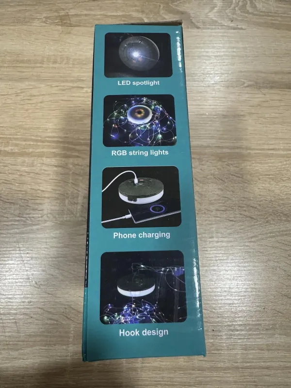 Акумуляторний ліхтар з гірляндою, USB та магнітним кріпленням / Підвісний ліхтар для кемпінгу 20м