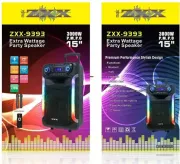 Акустична система ZXX-9393, динаміки 15”, 2 радіомікрофони