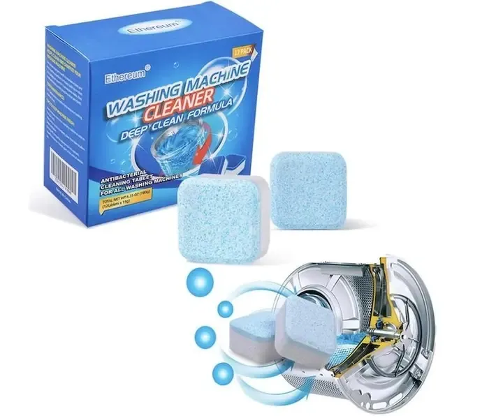 Антибактеріальний засіб очищення пральних машин Washing mashine cleaner №2 у шипучих таблетках