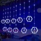 Анімована гірлянда штора / Шестигранний новорічний декор Різдвяний AND SF-48