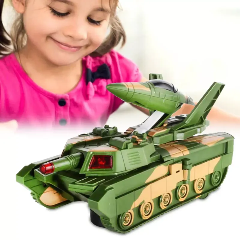 Армійський танк іграшка музичний танк літак 2 в 1