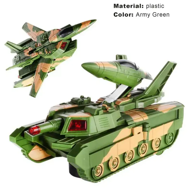 Армійський танк іграшка музичний танк літак 2 в 1