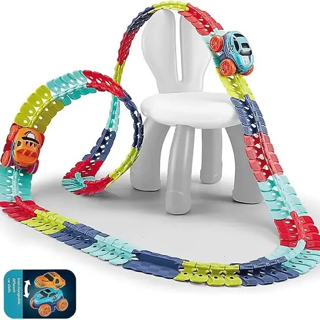 Автомобільна гоночна траса з машинкою Гнучкий гоночний трек з машинками Cheangeble Track 138 pcs