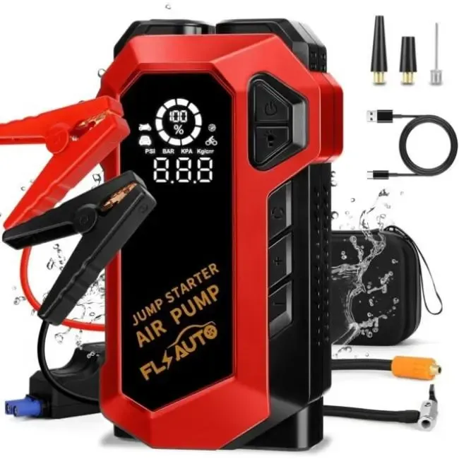Автомобільний пусковий пристрій для акумулятора JUMP STARTER+Компресор