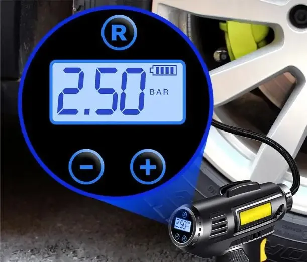 Компресор автомобільний акумуляторний 10бар, 18л/хв, CP-1016 / Портативний компресор / Насос для авто