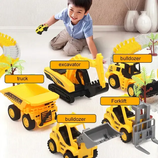 Автомобільний трек Дорожні роботи, 333 деталі, машинка на батарейці