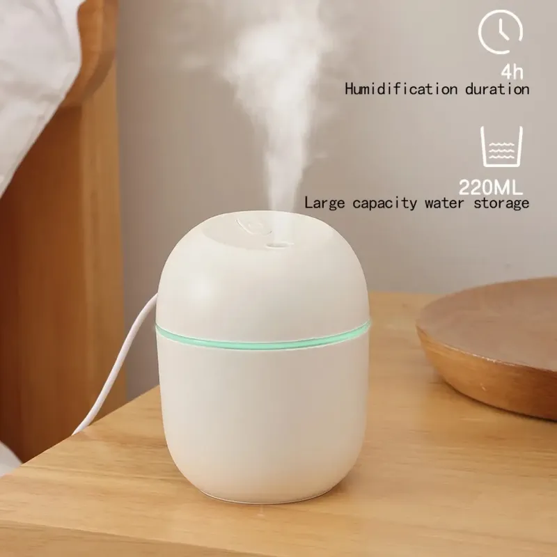 Ультразвуковий міні зволожувач повітря USB Humidifier з підсвічуванням