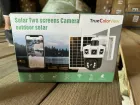 Бездротова вулична камера відеоспостереження 4G WiFi  на 2 об'єктиви із сонячною панеллю нічним баченням
