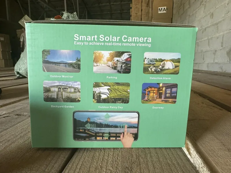 Бездротова вулична камера відеоспостереження 4G WiFi  на 2 об'єктиви із сонячною панеллю нічним баченням