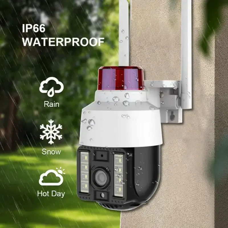 Бездротова вулична камера WiFi PTZ Verto VRT-C262 FHD 4mp поворотна з сигналізацією