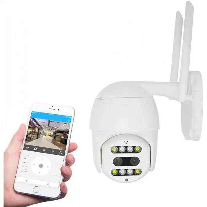 Бездротова WiFi камера відеоспостереження вулична поворотна PTZ WiFi Outdoor Camera CF26 HD1080P 2MP 4мм+12мм