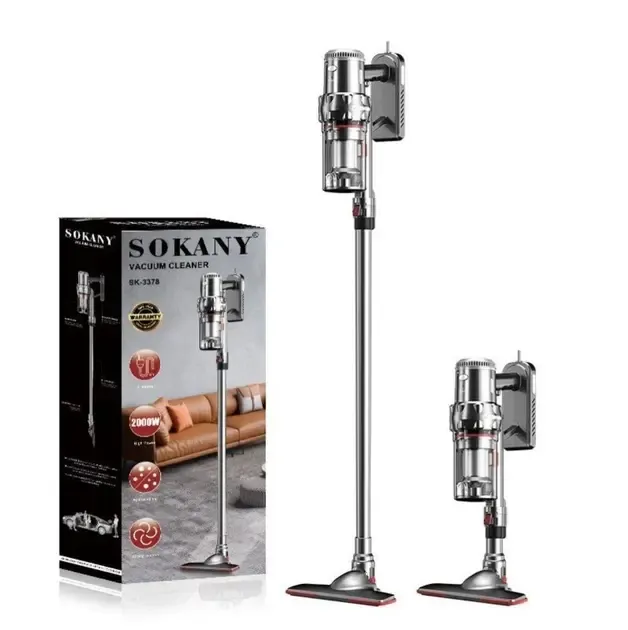 Бездротовий пилосос Sokany SK-3377 для сухого прибирання 2000 Вт
