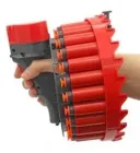 Бластер-кулемет GROWLER Іграшковий Автоматичний На акумуляторі З 28 м'якими кулями-присосками